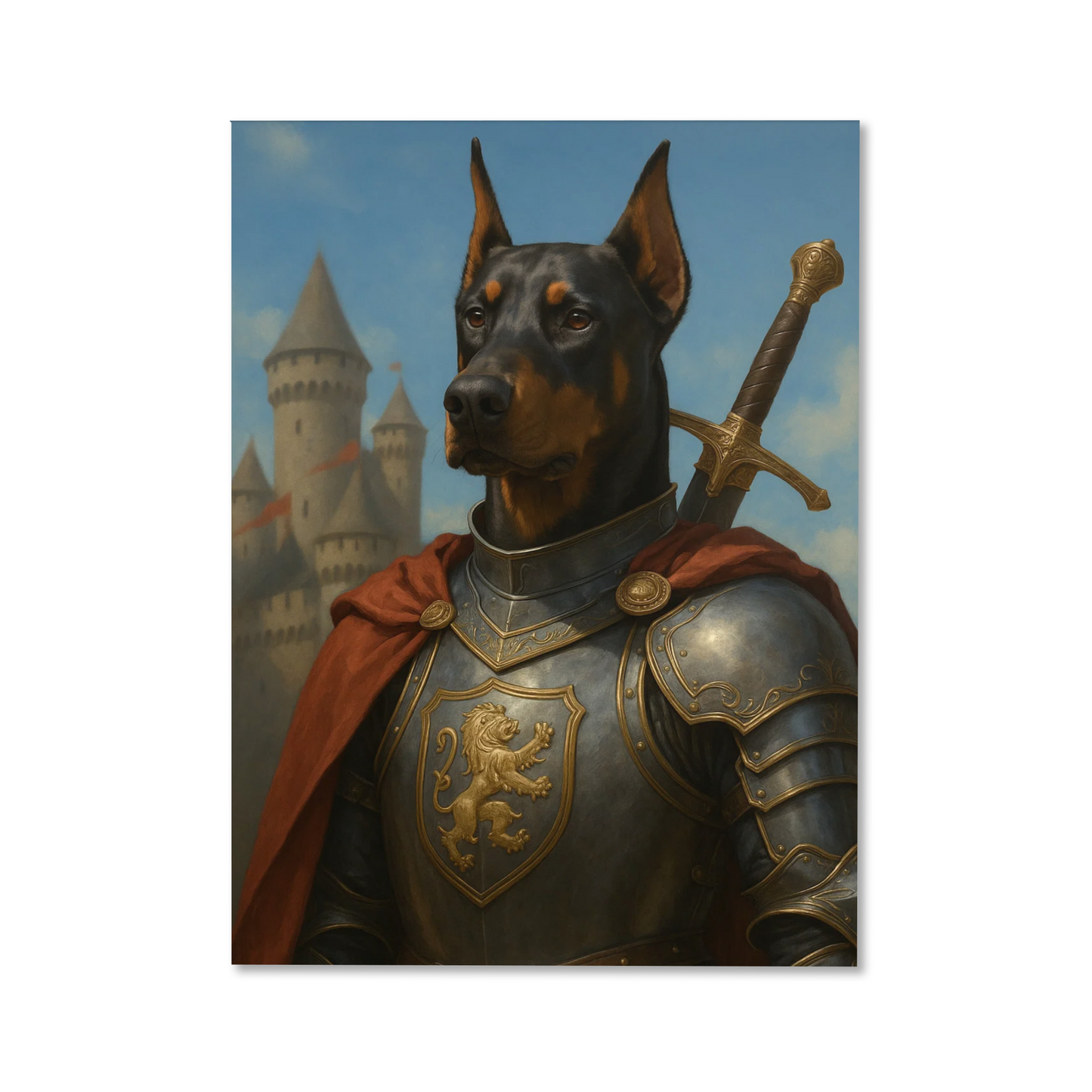 The Noble Knight — Custom Pet Portrait