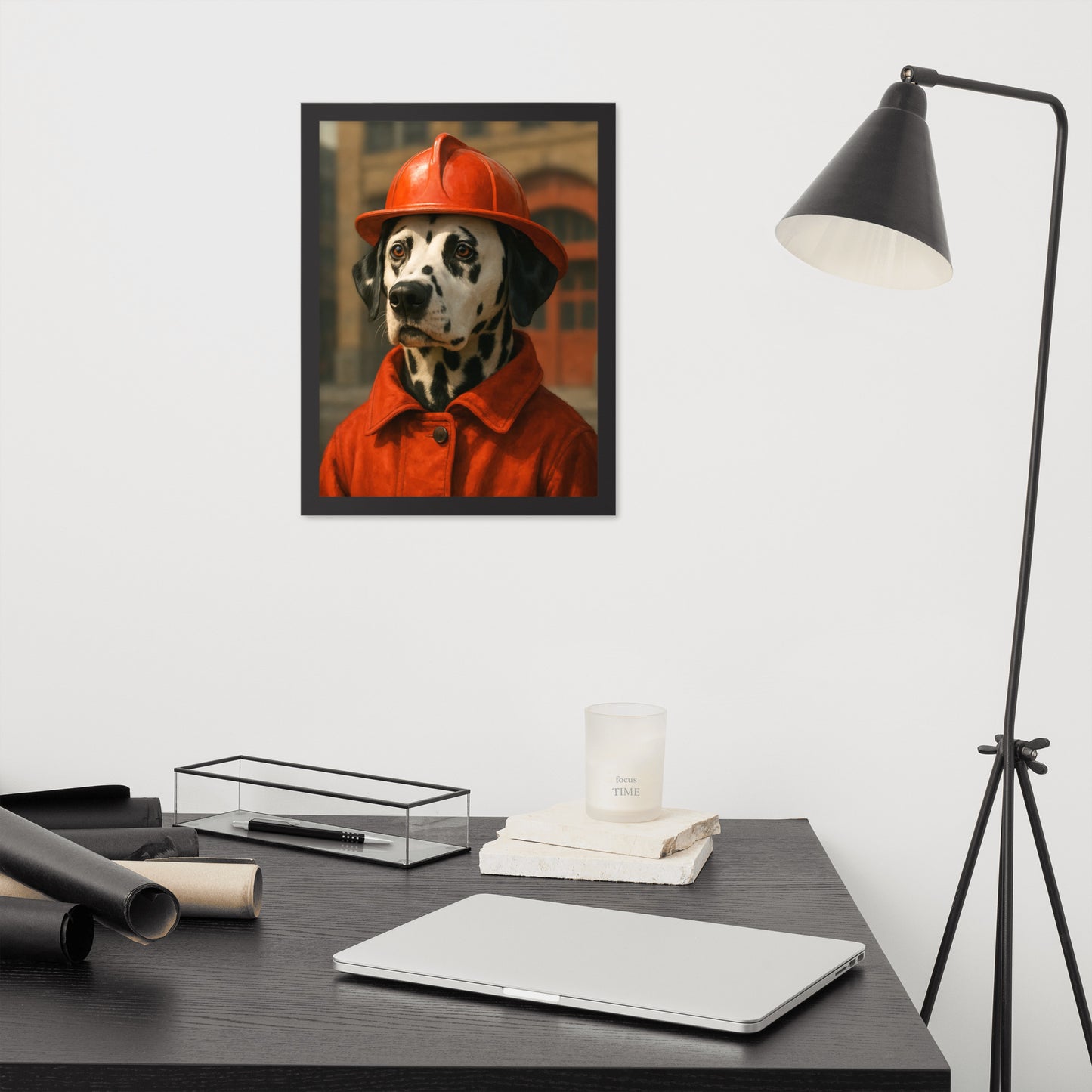 The Firefighter — Custom Pet Portrait
