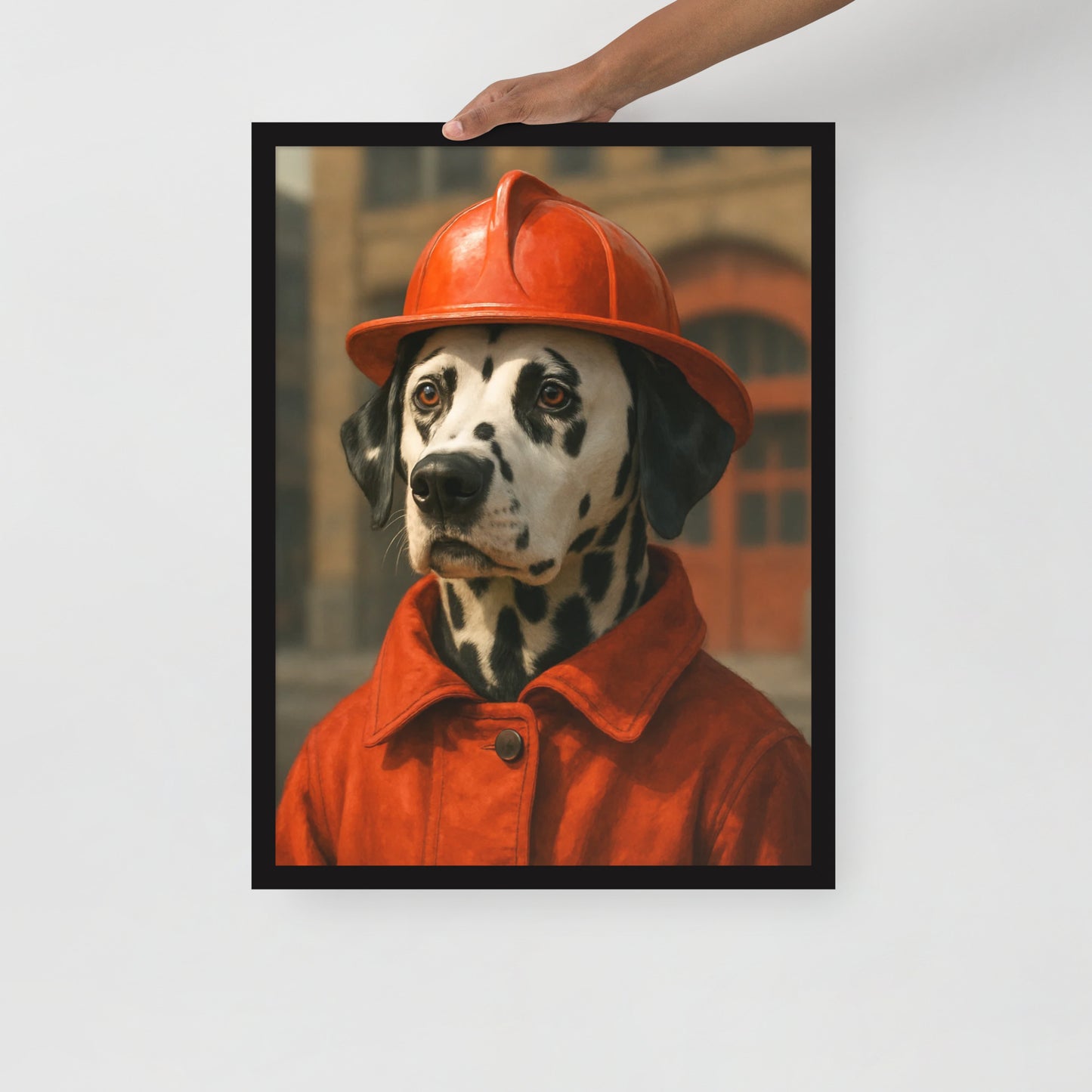 The Firefighter — Custom Pet Portrait