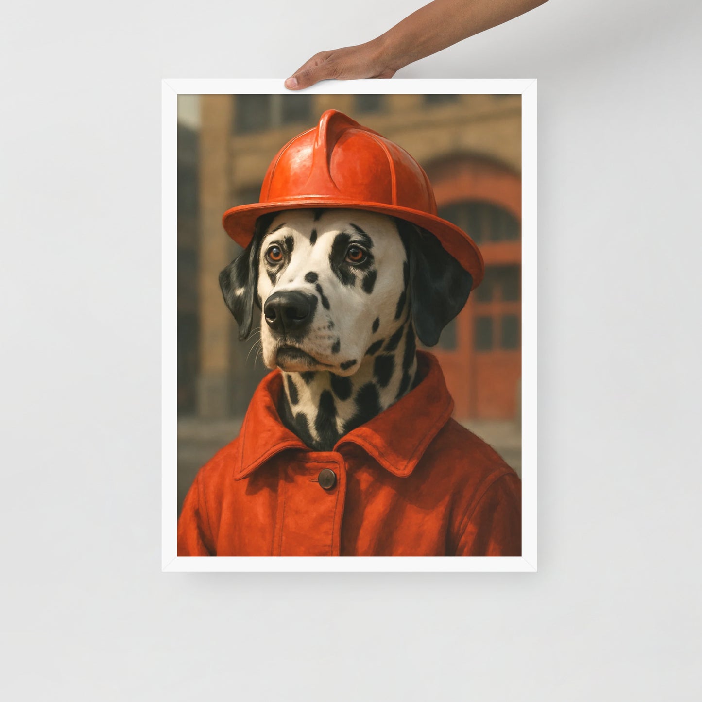 The Firefighter — Custom Pet Portrait