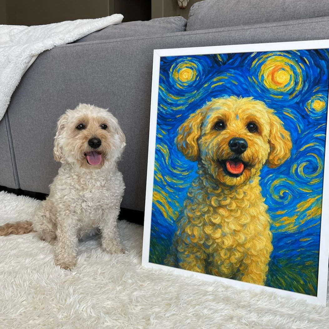 Starry Night Dreamscape — Custom Pet Portrait