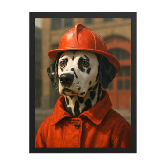 The Firefighter — Custom Pet Portrait
